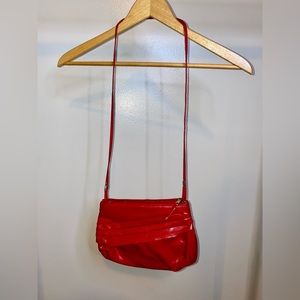 Vintage 80s Bright Red Crossbody Bag